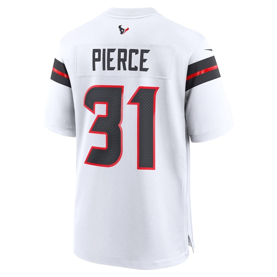 Custom #31 White HOU Football Shirt Top