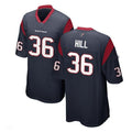 Custom #36 Navy HOU Football Shirt Top