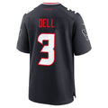 Custom #3 Navy HOU Football Shirt Top