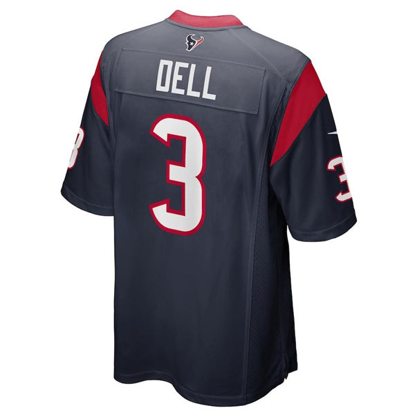 Custom #3 Navy HOU Football Shirt Top