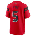 Custom #5 Red HOU Football Shirt Top