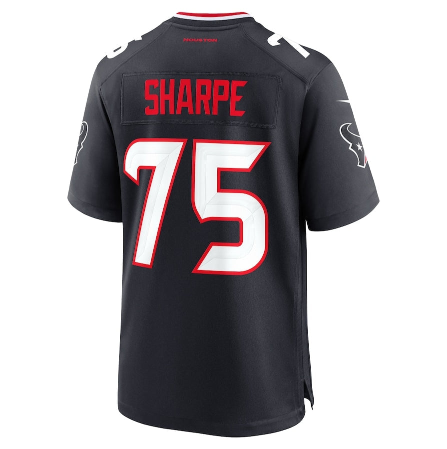 Custom #75 Navy HOU Football Shirt Top