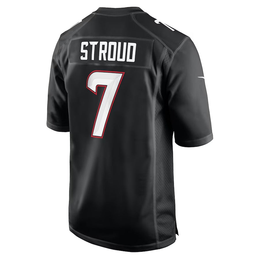 Custom #7 Carbon Black HOU Football Shirt Top