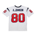 Custom #80 White HOU Football Shirt Top