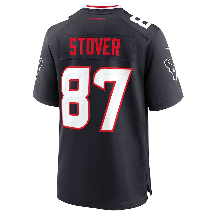Custom #87 Navy HOU Football Shirt Top
