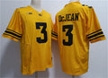 Custom #3 Yellow College Shirt Top