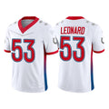 Custom #53 White 2022 IND Football Shirt Top