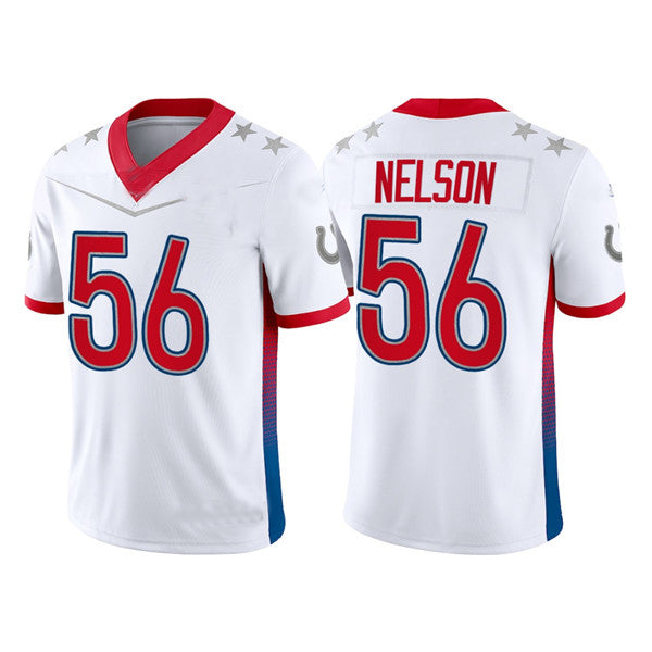 Custom #56 White 2022 IND Football Shirt Top