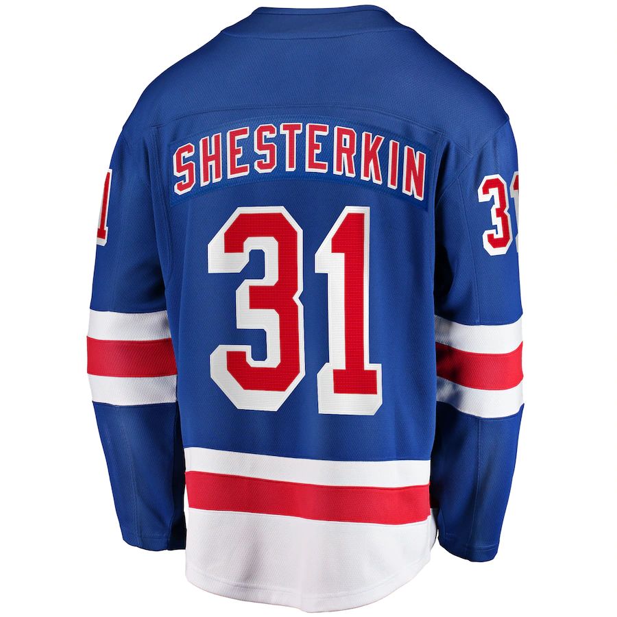 Custom #31 Blue Hockey Shirt Top