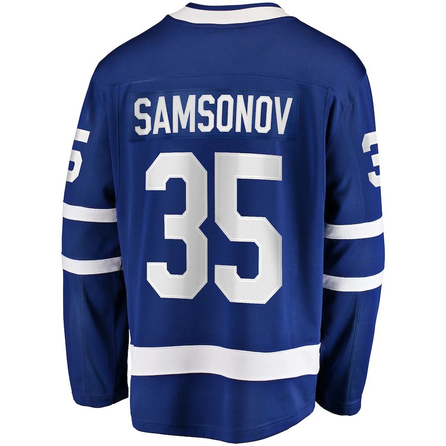 Custom #35 Blue TOR Hockey Shirt Top