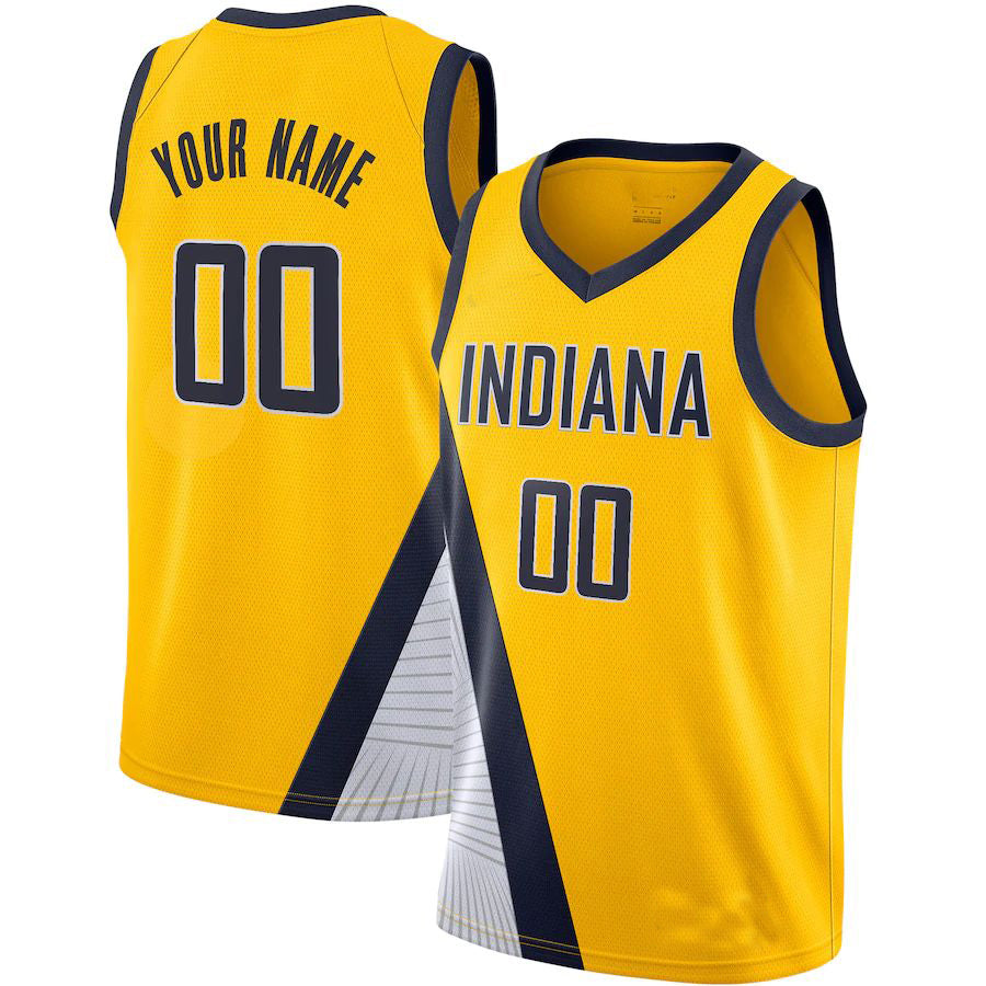 Custom #20 Yellow 2019 IND Basketball Shirt Top