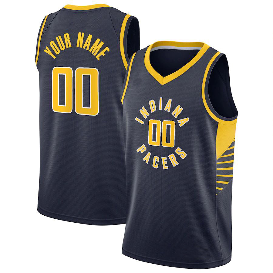 Custom #21 Navy 2020 IND Basketball Shirt Top