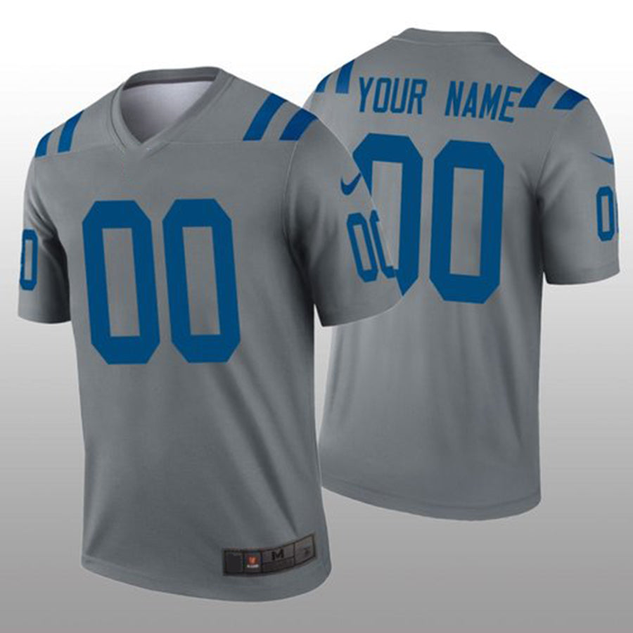 Custom Gray IND Football Shirt Top