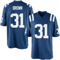 Custom #31 Brown IND Football Shirt Top