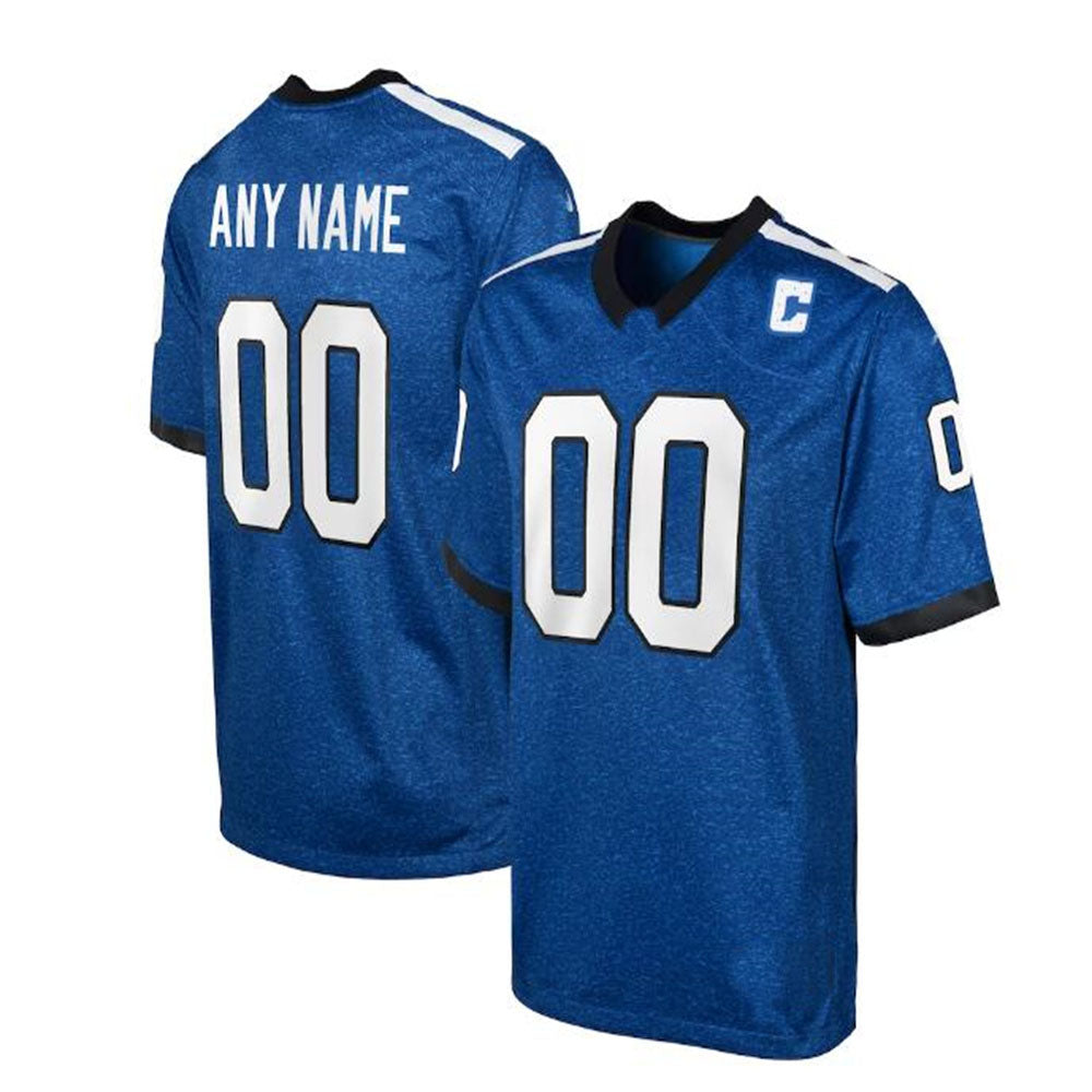 Custom Blue IND Football Shirt Top