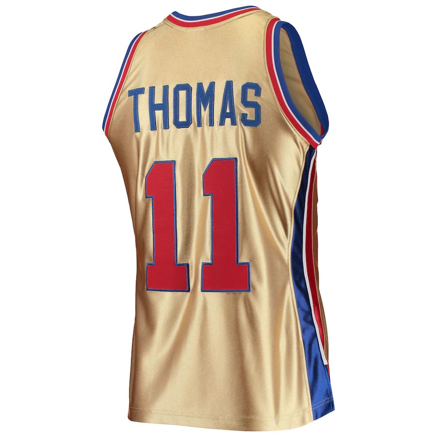 Custom #11 Gold 1982 DET Basketball Shirt Top