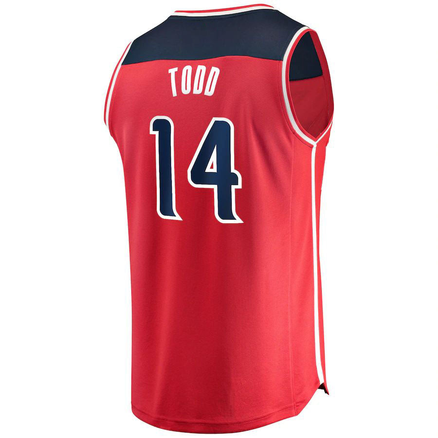Custom #14 Red WAS Basketball Shirt Top