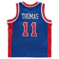 Custom #11 Blue 1988 DET Basketball Shirt Top