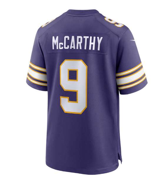 Custom #9 Purple 2024 MIN Football Shirt Top