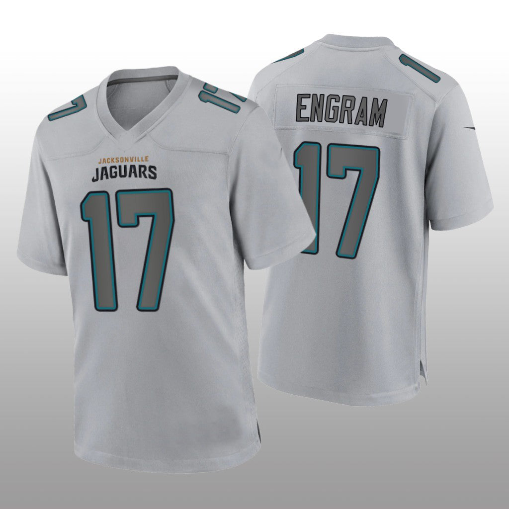 Custom #17 Gray JAX Football Shirt Top