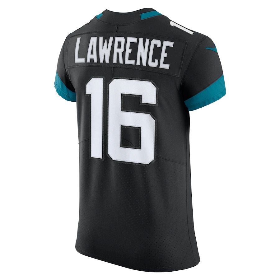 Custom #16 Black JAX Football Shirt Top