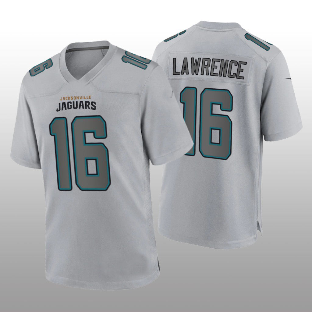 Custom #16 Gray JAX Football Shirt Top
