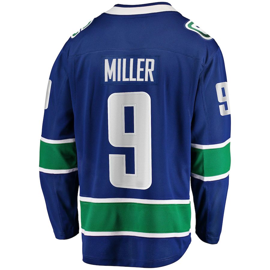 Custom #9 Blue VAN Hockey Shirt Top