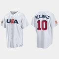 Custom #10 White 2023 PHI Baseball Shirt Top