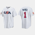 Custom #1 White 2023 NYM Baseball Shirt Top