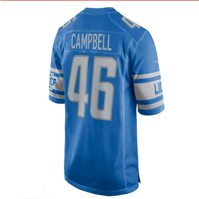 Custom #46 Blue 2023 DET Football Shirt Top