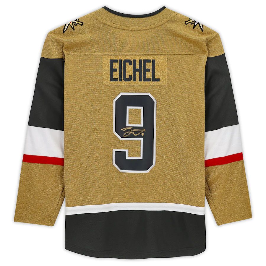 Custom #9 Gold VGK Hockey Shirt Top