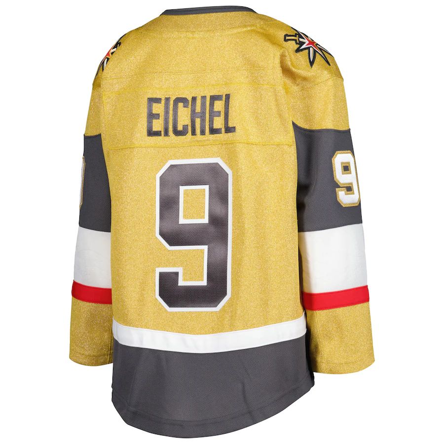 Custom #9 Gold VGK Hockey Shirt Top