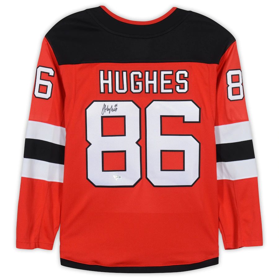 Custom #86 Red NJD Hockey Shirt Top