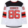 Custom #86 White NJD Hockey Shirt Top