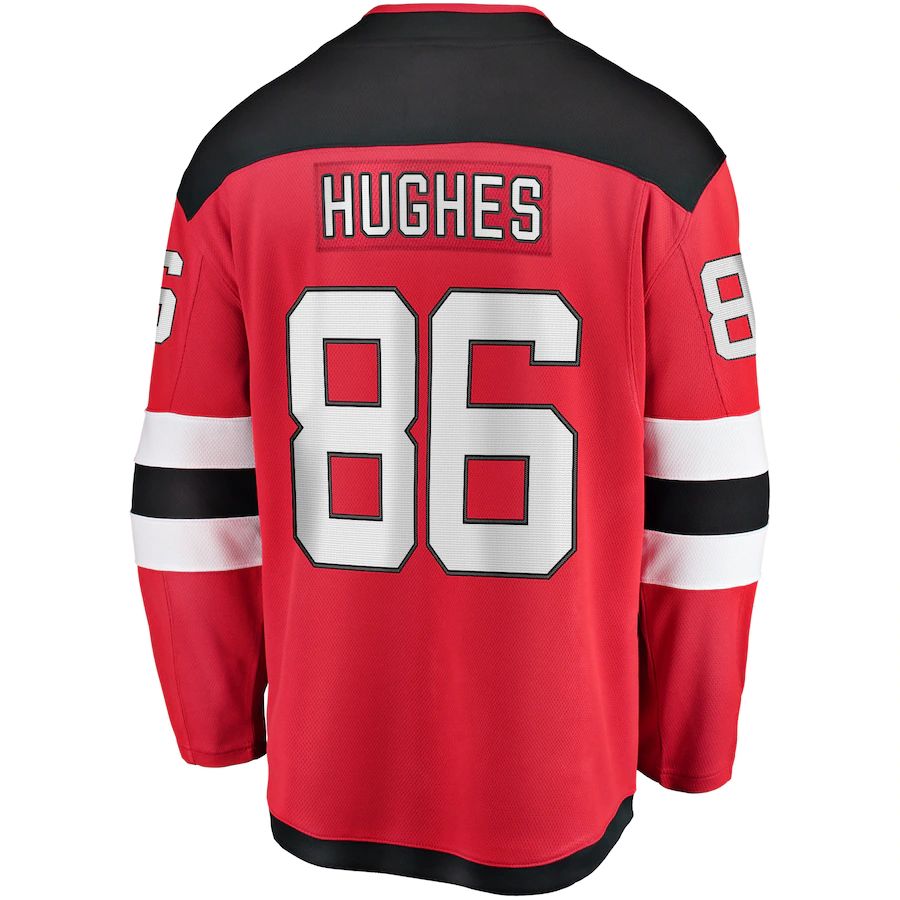 Custom #86 Red NJD Hockey Shirt Top