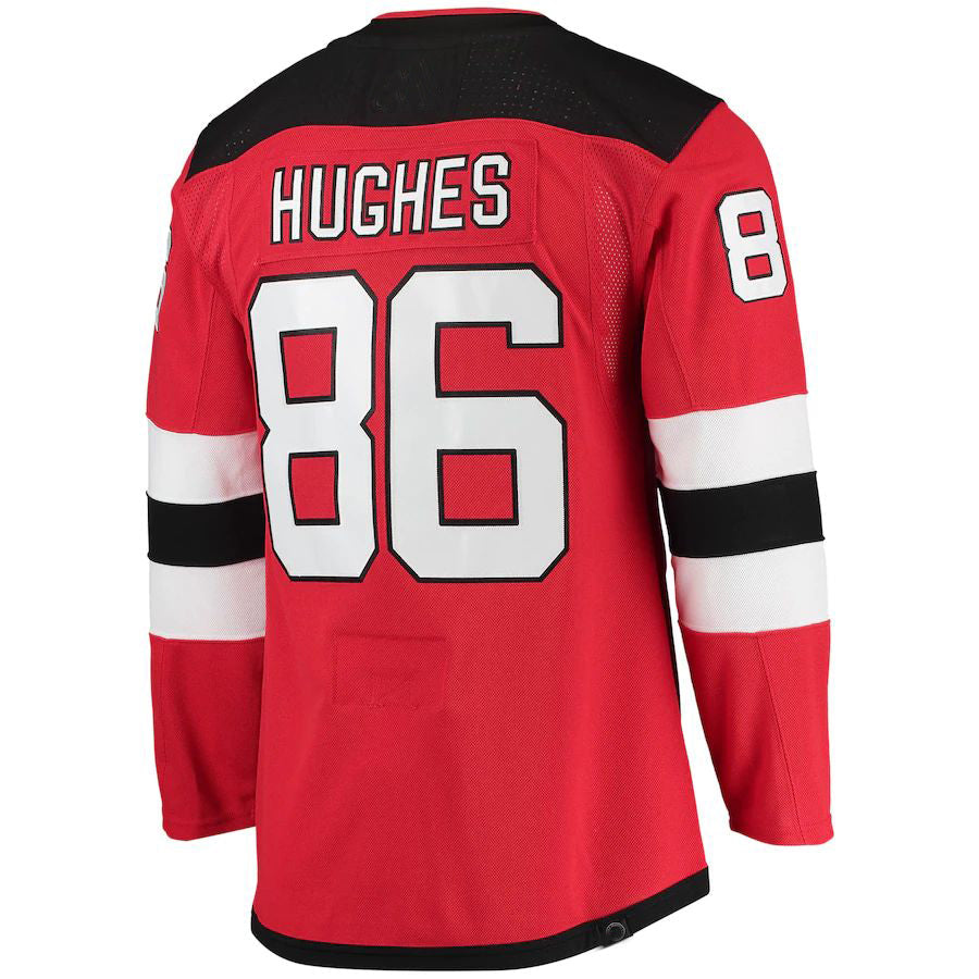 Custom #86 Red NJD Hockey Shirt Top