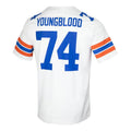 Custom #74 White College Shirt Top