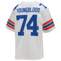 Custom #74 White College Shirt Top