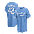 Custom #42 Light Blue LAD Baseball Shirt Top