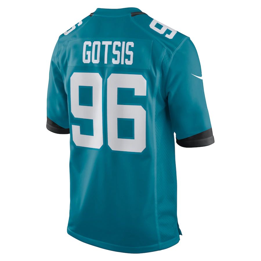 Custom #96 Teal JAX Football Shirt Top