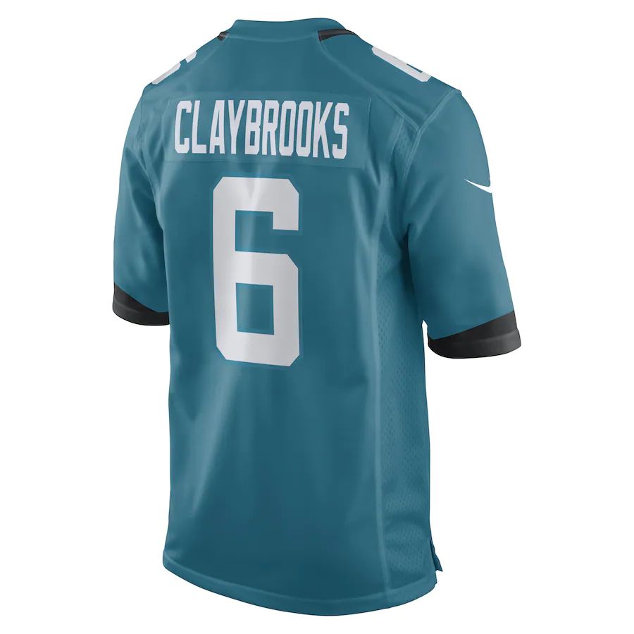 Custom #6 Teal JAX Football Shirt Top
