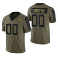 Custom Olive 2021 JAX Football Shirt Top