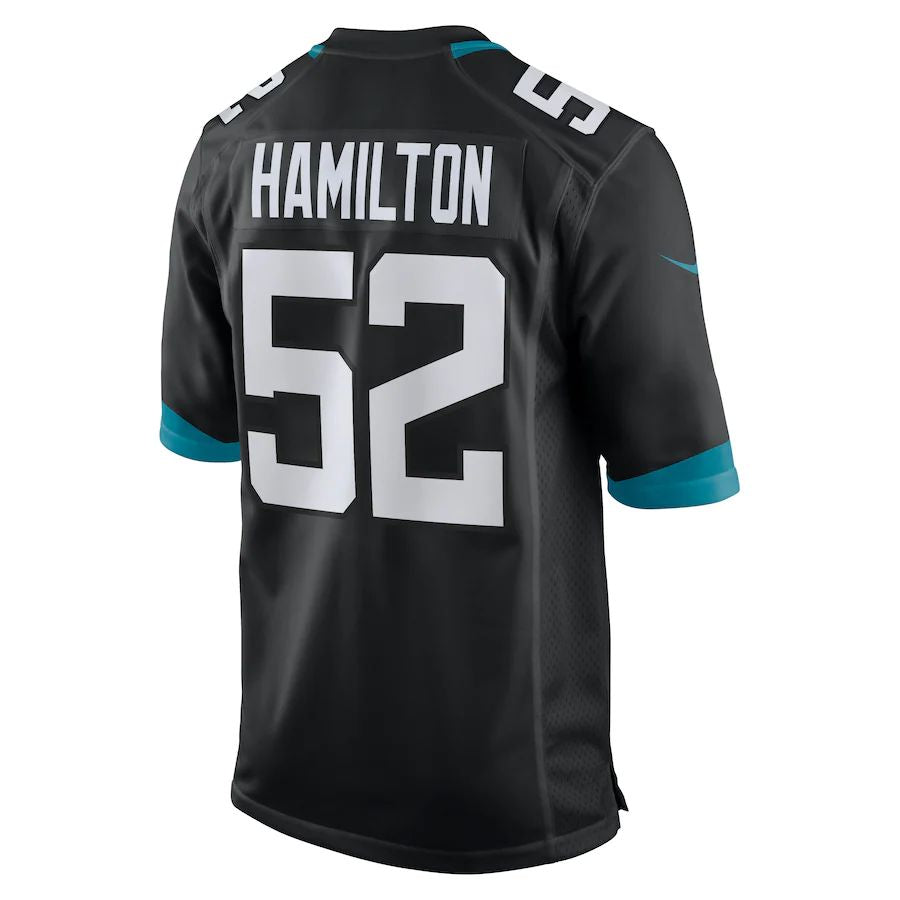 Custom #52 Black JAX Football Shirt Top