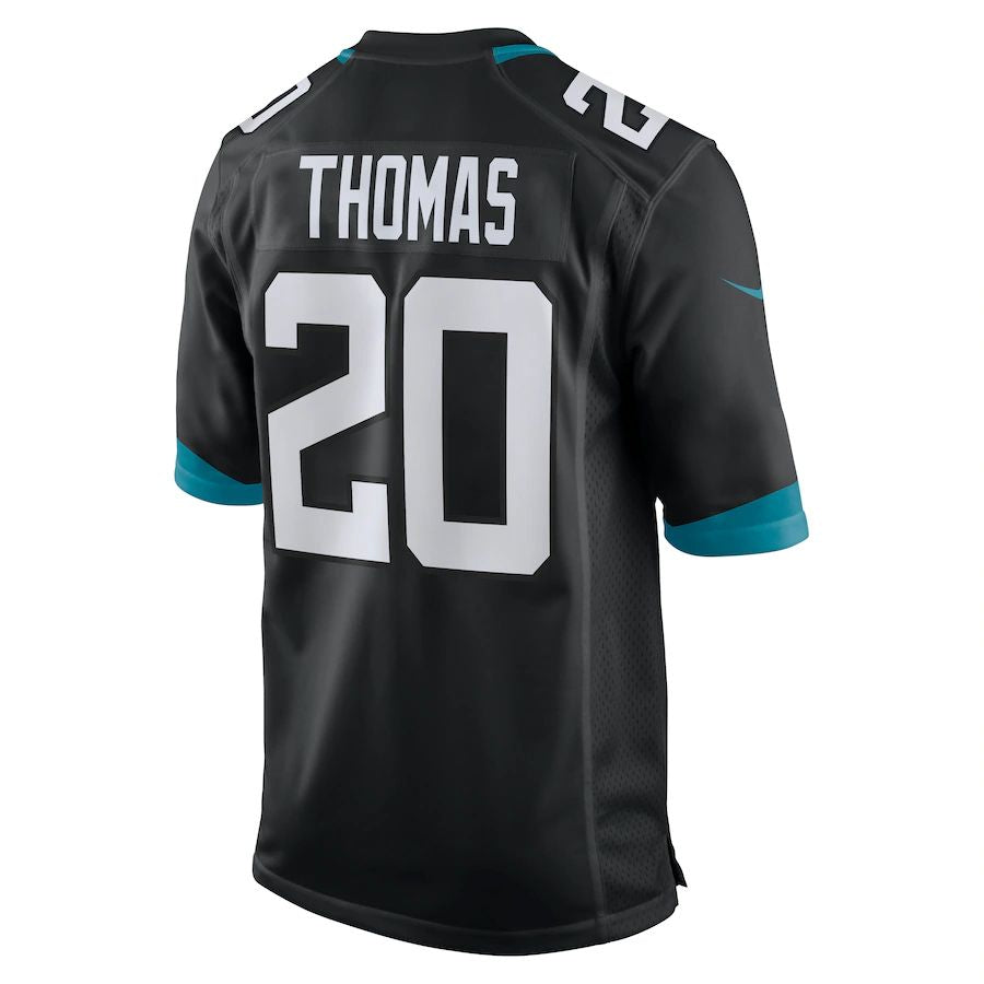 Custom #20 Black JAX Football Shirt Top