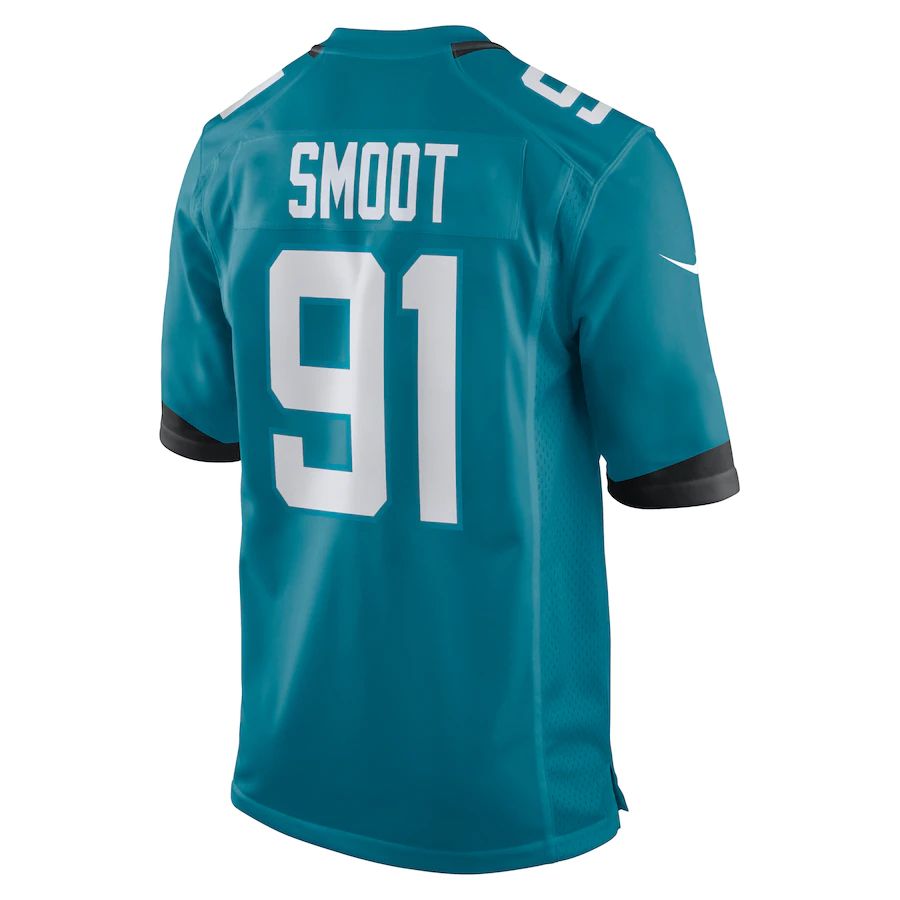 Custom #91 Teal JAX Football Shirt Top