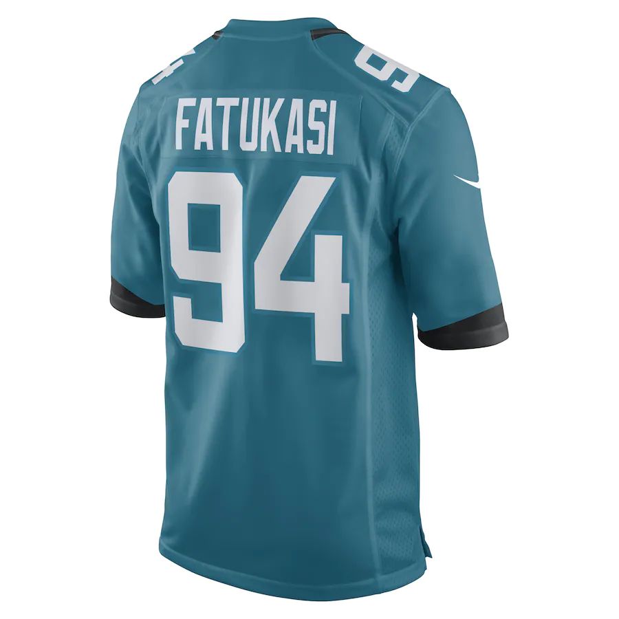 Custom #94 Teal JAX Football Shirt Top