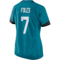 Custom #7 Teal JAX Football Shirt Top