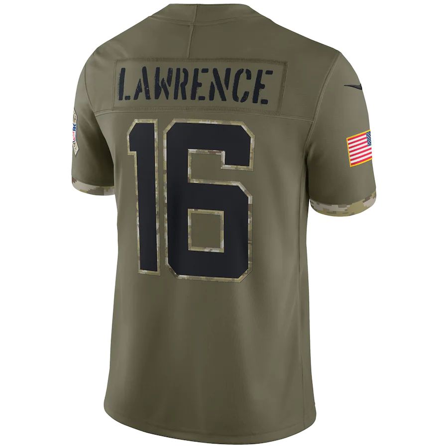 Custom #16 Olive 2022 JAX Football Shirt Top