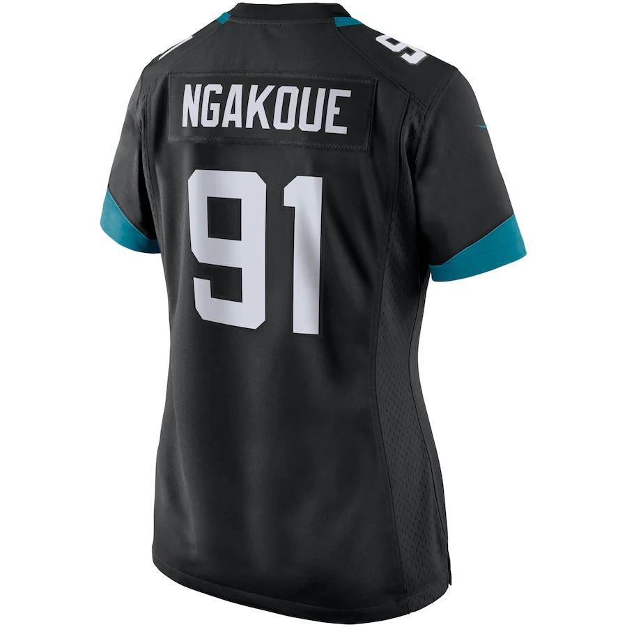 Custom #91 Black JAX Football Shirt Top