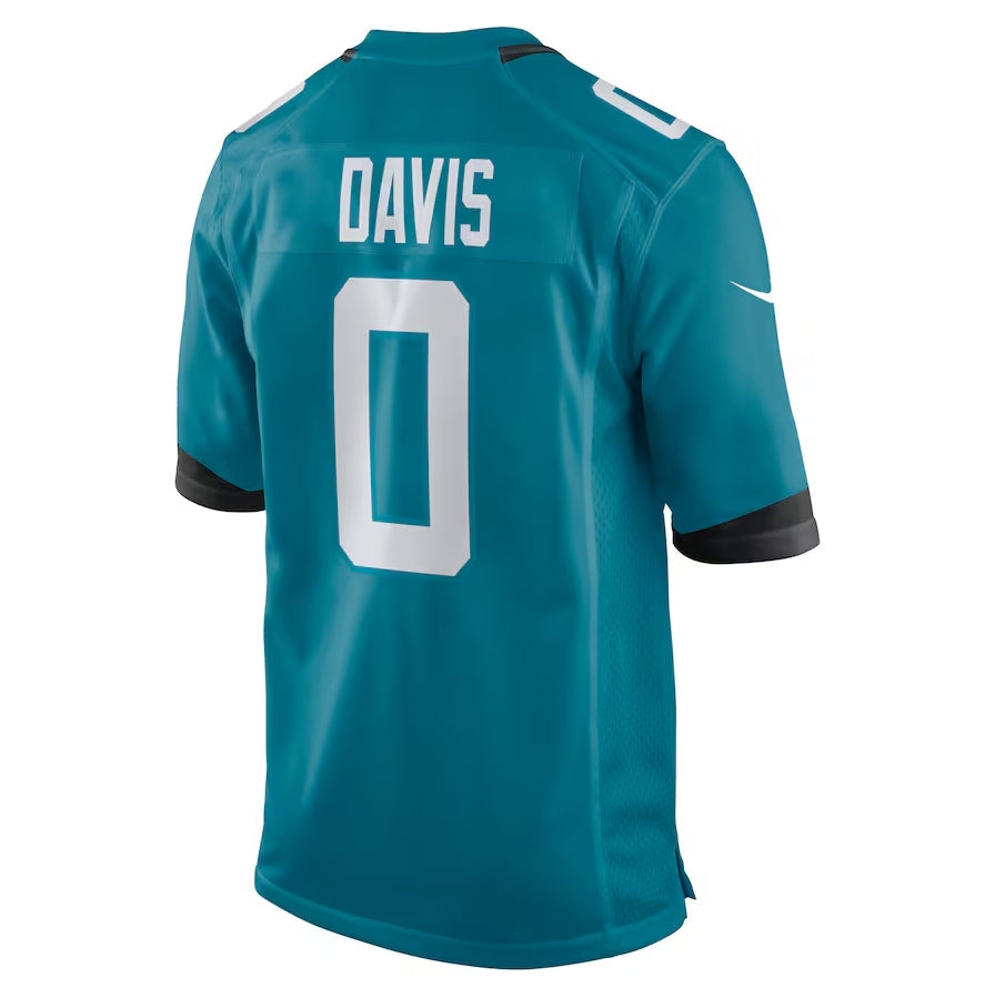 Custom #0 Teal JAX Football Shirt Top